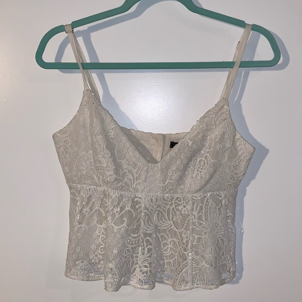 Bcbg lace babydoll cami